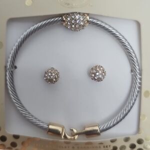 Modern expressions  Silver and Gold Bracelet Set
